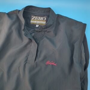 Zero Restriction ZR Golf Wind Vest Mens Large Black Sea Island USA Made Pullover